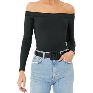 Tuckernuck Laila Black Off-Shoulder Top | Size Large